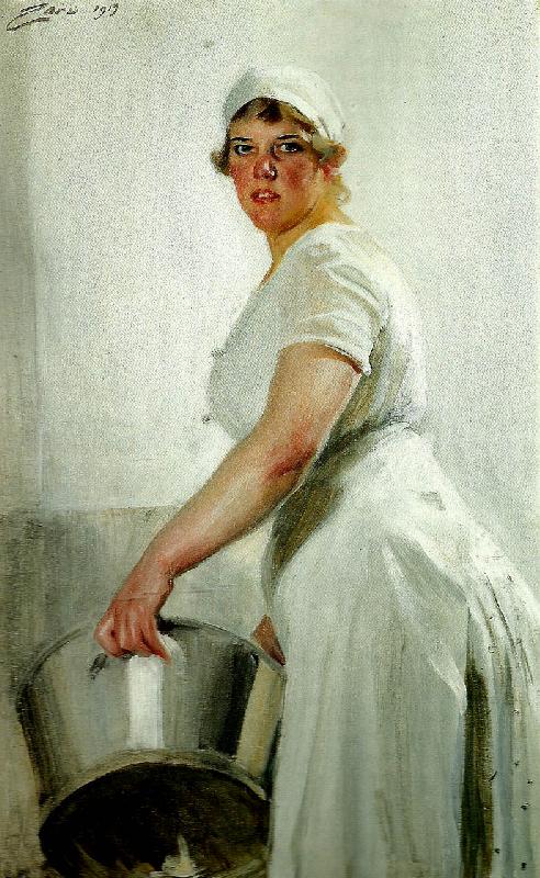 Anders Zorn diskerskan oil painting image